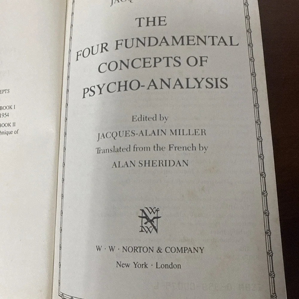 The Four Fundamental Concepts of Psycho-Analysis by Jacques Lacan